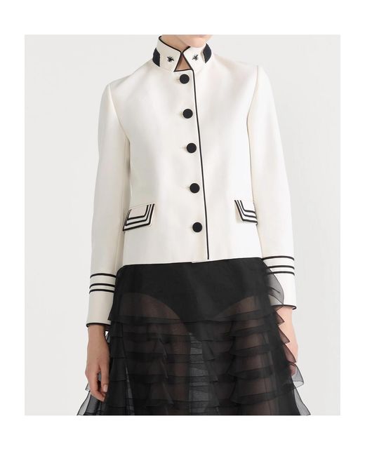 Dior White Cropped Jacket