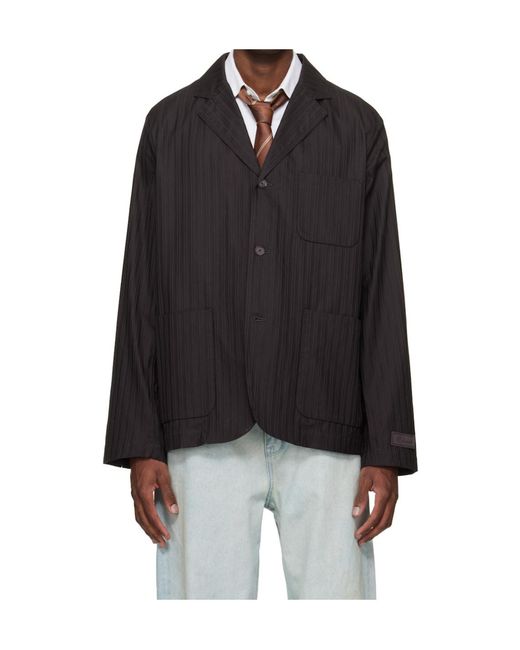 Lacoste Black Elevated Seasonal Long-Sleeved Blazer for men