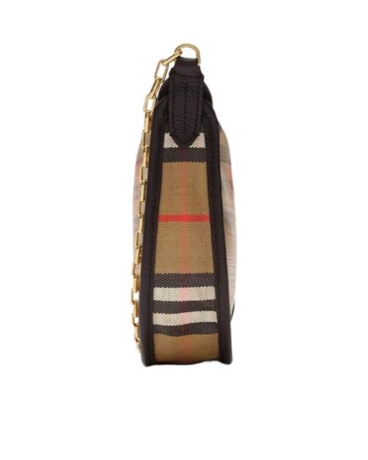 Burberry White Highlands Chain Mini Shoulder Bag