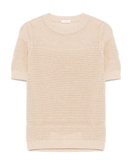 Zanone Natural Knitted T-Shirt
