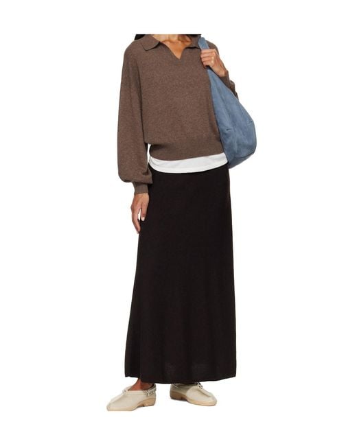 Lisa Yang Green Katriel Collared Knitted Sweater