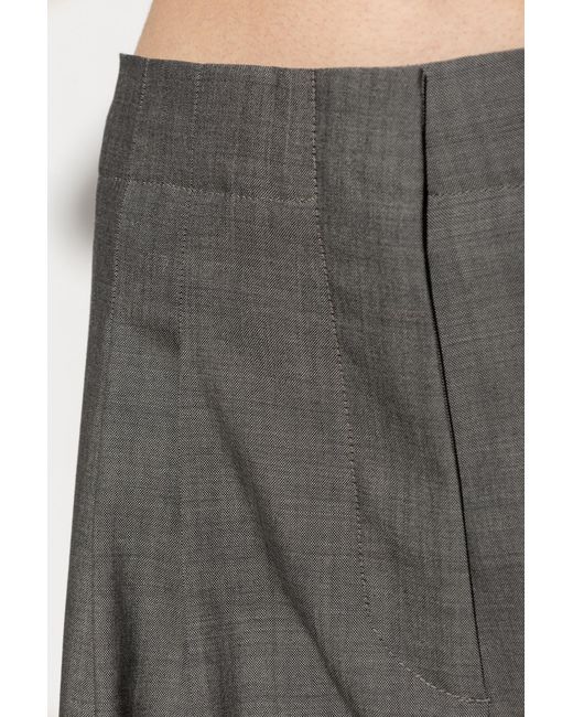 Studio Nicholson Gray Pleated Casual Pants