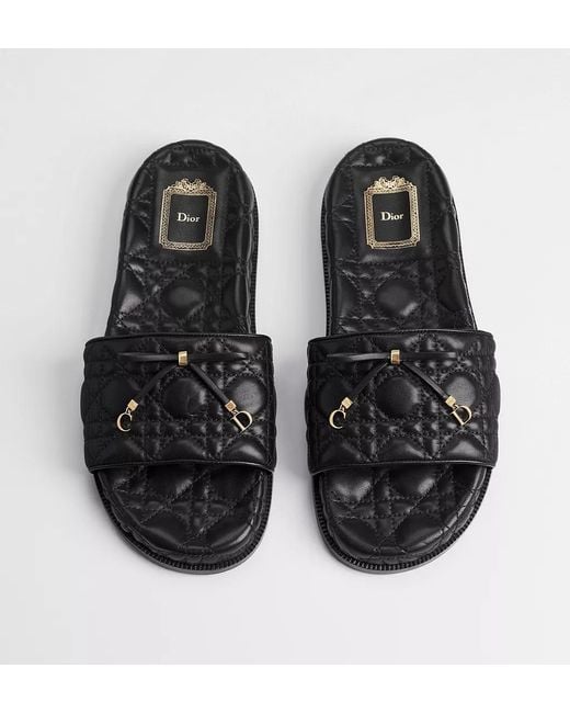 Dior Black Cannage Slide