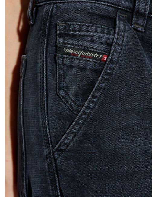 DIESEL Blue D-Pot-Cargo Logo Plaque Jeans