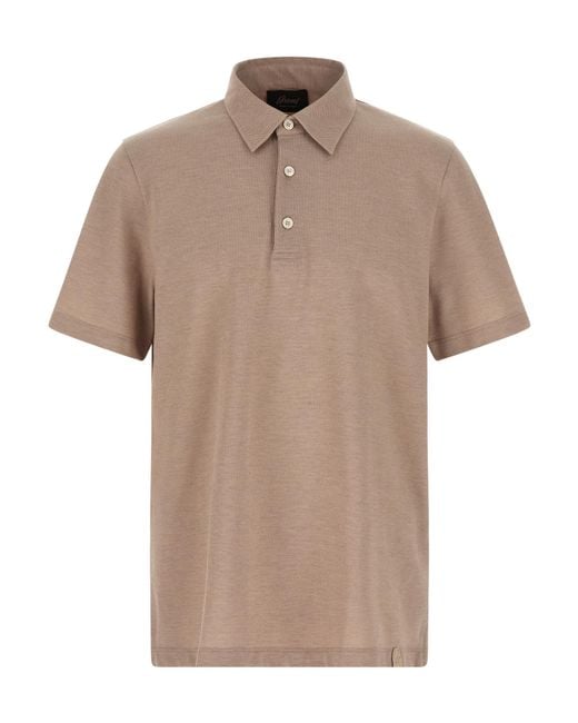 Brioni Brown Classic Polo Shirt for men