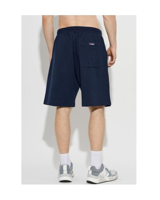 DIESEL Blue Lucas-D-Core Drawstring Shorts for men