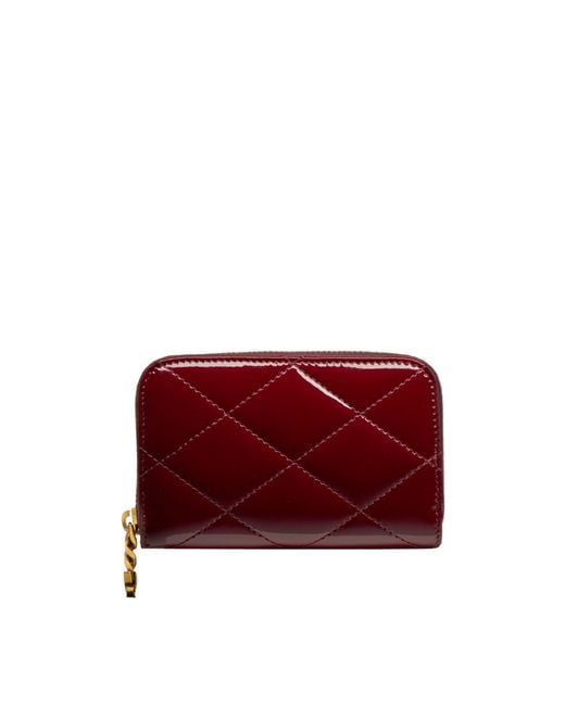 Saint Laurent Red Le Cassandre Bijou Patent Leather Coin Purse