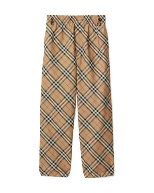 Burberry Natural Check Twill Drawstring Pants for men