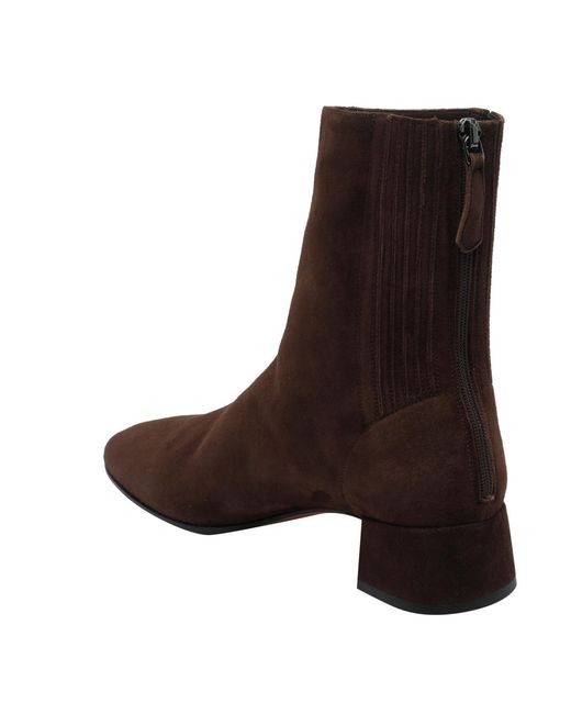 Aquazzura Brown Tres Honore Block Heel Boots
