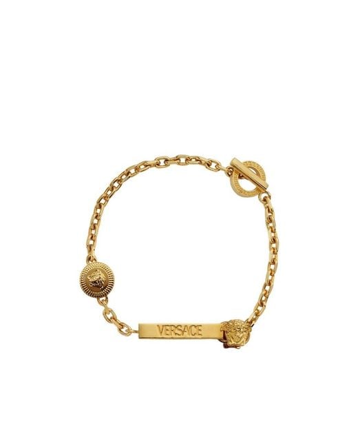 Versace Metallic Medusa-Coin Chain Bracelet for men