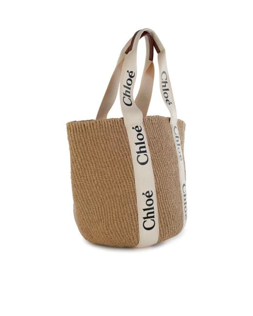 Chloé Metallic Chloé Woody Large Basket Bag