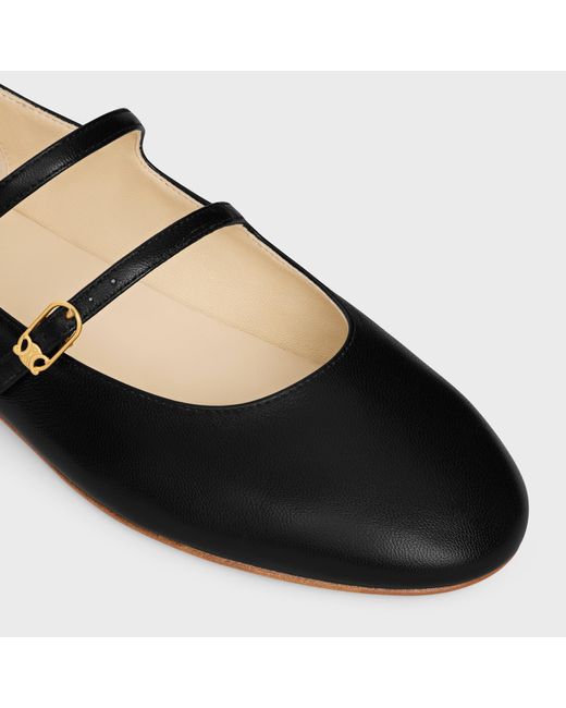 Céline Black Les Ballerines Double Strap