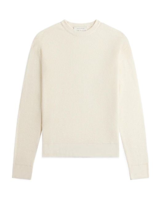 Studio Nicholson White Portland Long-Sleeved Knit Sweater for men