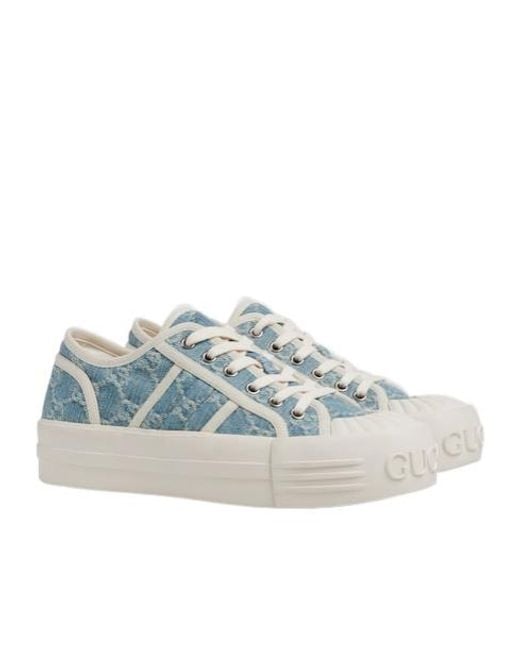 Gucci Blue Chunky Sneaker, Fabric