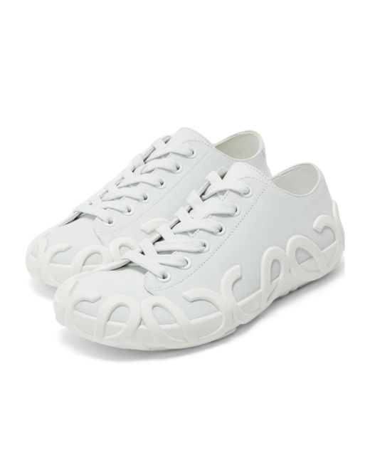 Loewe White Rise Lace-Up Sneakers