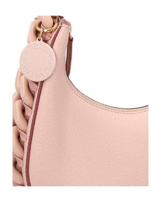 Stella McCartney Pink Maxi Chain Frayme Hobo Bag