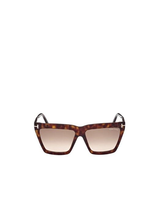 Tom Ford Pink Eyewear Eden Geometric Frame Sunglasses