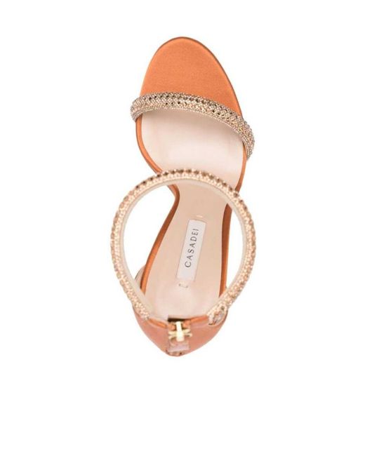 Casadei White Scarlet Stratosphere Embellished Open Toe Sandals