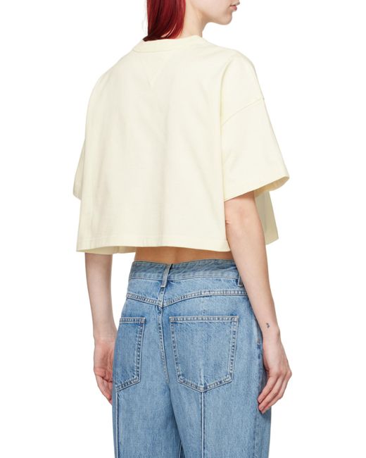Bottega Veneta White Cropped Crewneck T-Shirt
