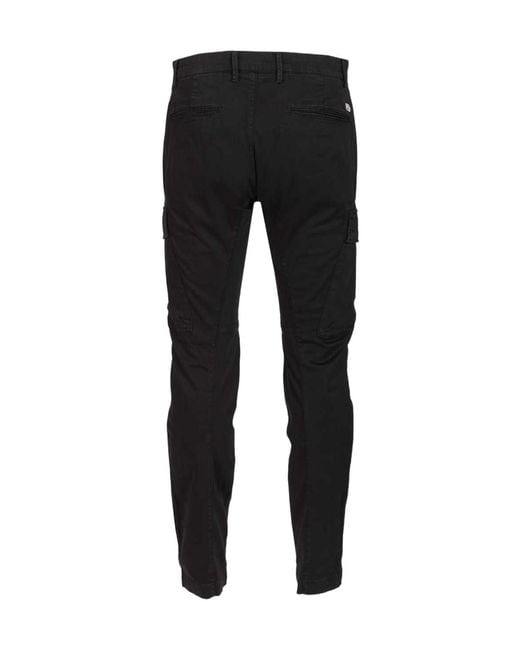 C P Company Black Stretch Sateen Regular Cargo Pants for men