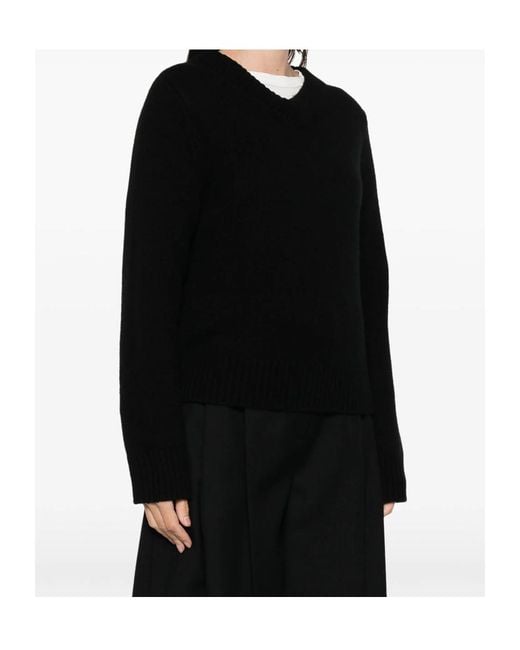 Soft Goat Black Long-Sleeved Sweater