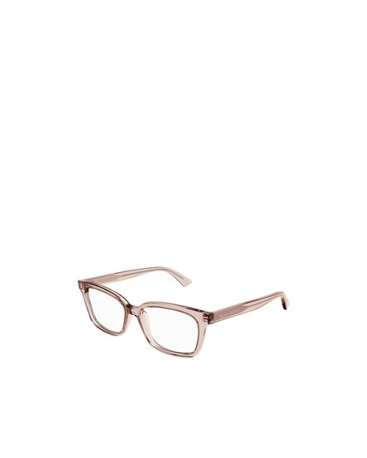 McQueen White Eyewear Square Frame Glasses