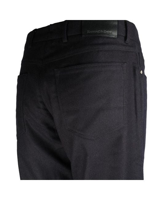 Zegna Black Logo Casual Pants for men