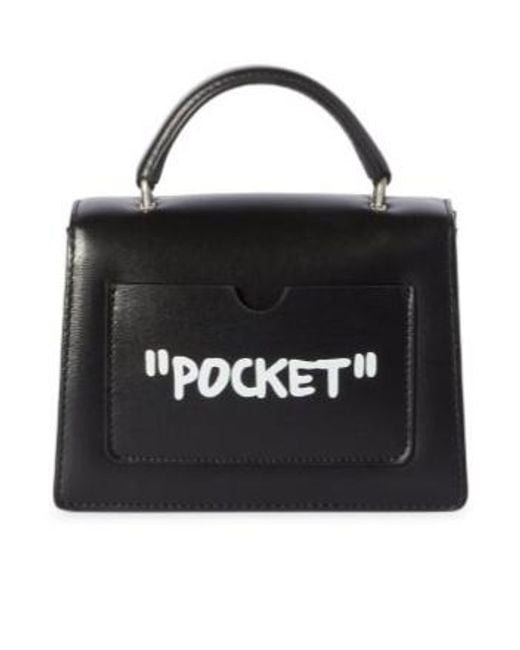 Off-White c/o Virgil Abloh Black Jitney Baby Quote Handbag