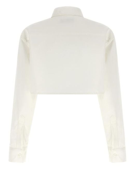 Balenciaga White Cropped Shirt