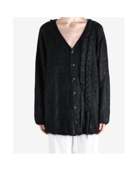 Y's Yohji Yamamoto Black V-Neck Cardigan