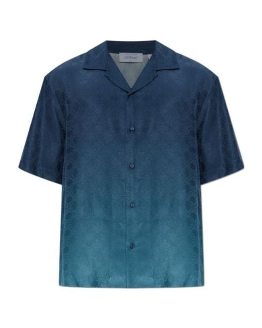 Off-White c/o Virgil Abloh Blue Short-Sleeved Shirt for men