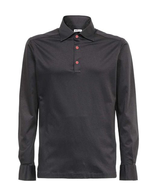 Kiton Blue Long-Sleeved Shirt for men