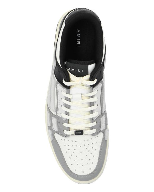 Amiri White Two-Tone Skel Top Low Sneaker for men
