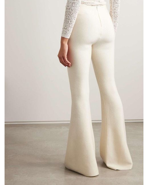 Gabriela Hearst Natural Pantalon Ayala Acampanado Marfil