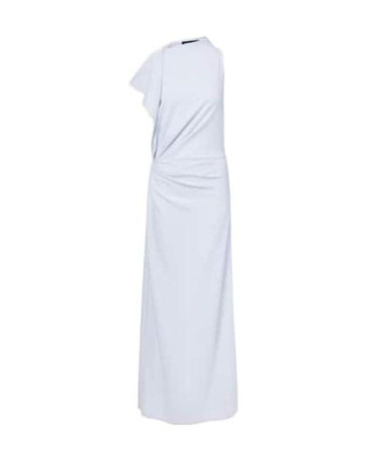 Proenza Schouler White Devyn Crepe Draped Maxi Dress
