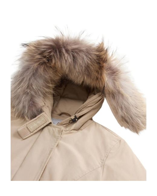 Woolrich Natural Arctic Fur-Trimmed Hooded Parka