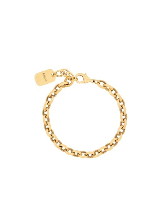 Saint Laurent Metallic Peaked Chain Bracelet for men