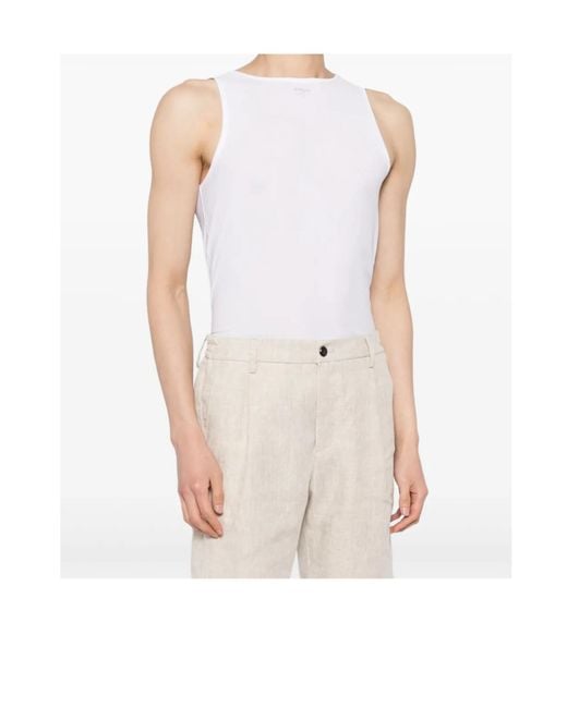 Eleventy Natural Linen Bermuda Shorts for men