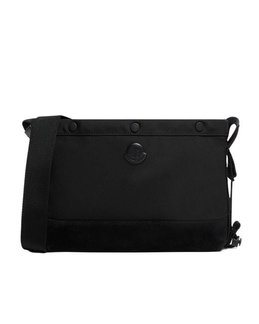 Moncler Black New Tech Water-Repellent Crossbody Bag for men