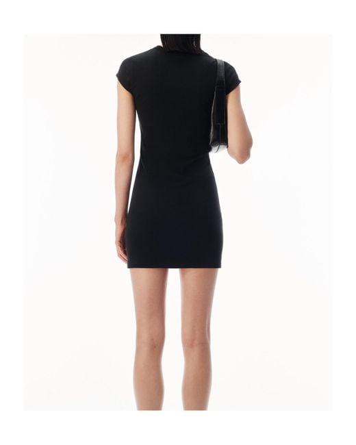 Alexander Wang Black Logo Jersey T-Shirt Dress