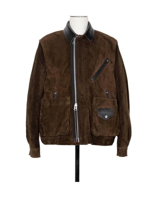 Sacai Brown Suede Blouson for men