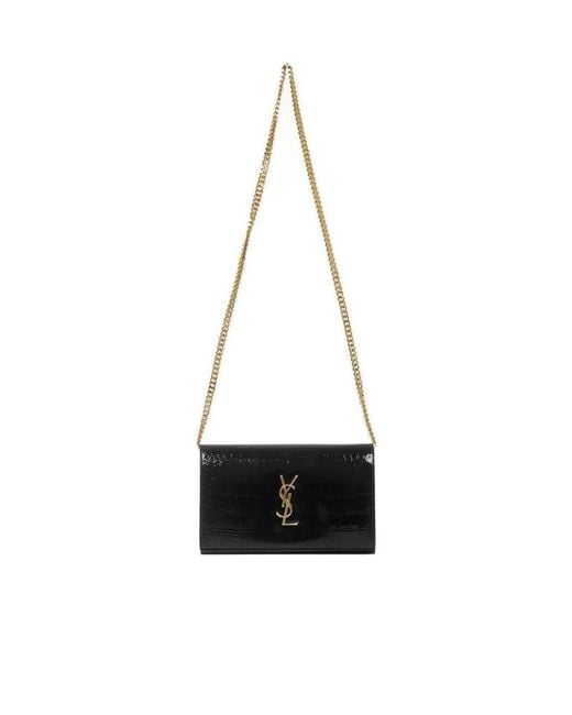 Saint Laurent White Kate Embossed Alligator Woc