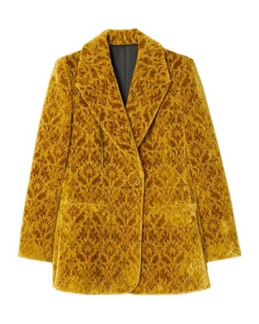 Burberry Yellow Baroque Velvet Blazer