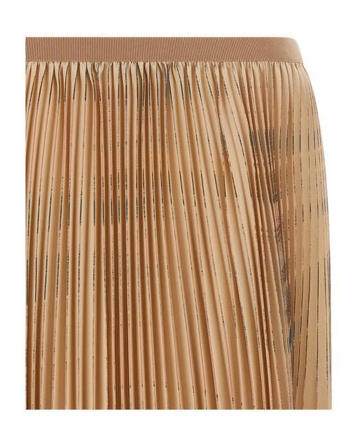 Fabiana Filippi Brown Pleated Midi Skirt