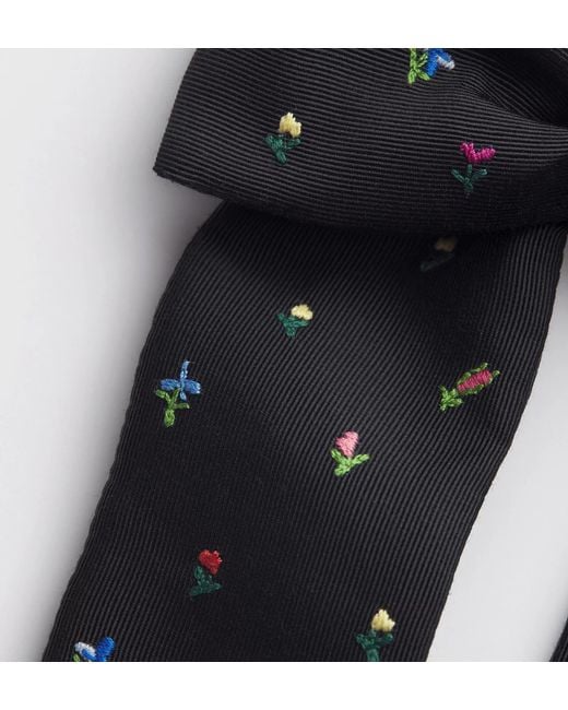 Dior Black Large Revolution Flowers Twist Bow