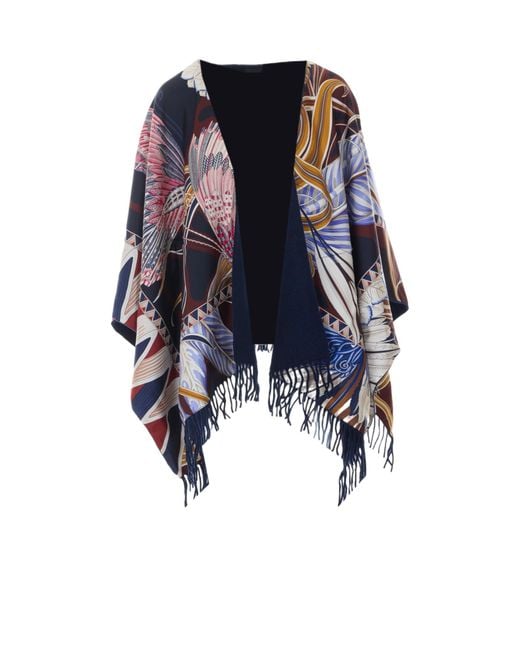 Ferragamo Blue Reversible Shawl