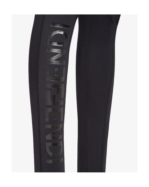 Fendi Blue Tech Fabric Leggings