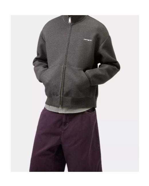 Carhartt Gray Alda Zip Sweat Jacket for men