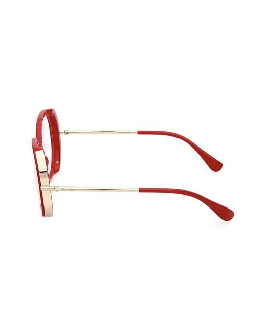 Max Mara Black Geometric Frame Glasses