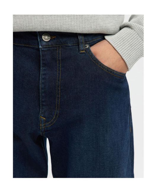 SELECTED Blue 196 Flex Straight Fit Jeans for men